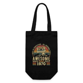 1970 July | Born in July 1970 | July 1970 - Gift Bag for Bottles - black - Front