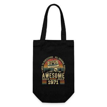 1971 July | Born in July 1971 | July 1971 - Gift Bag for Bottles - black - Front