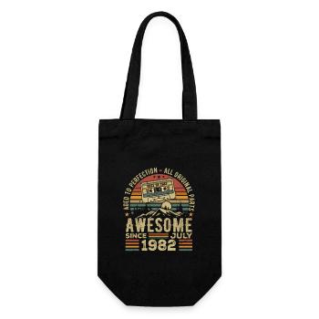 1982 July | Born in July 1982 | July 1982 - Gift Bag for Bottles - black - Front