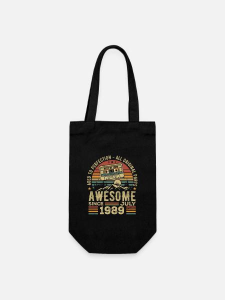 1989 Juli | Jahrgang Juli 1989 | Juli 1989 - Geschenkbeutel für Flaschen - Schwarz
