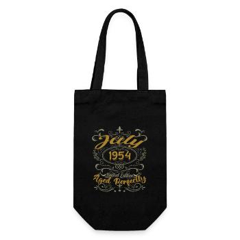 Juli 1954 Geburtstag Juli 1954 Geschenk 1954 - Geschenkbeutel für Flaschen - Schwarz - Vorne