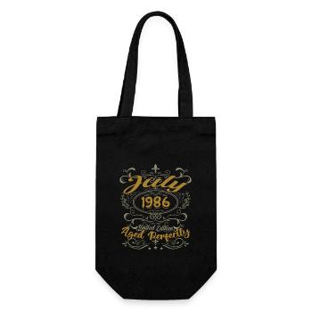 July 1986 Birthday July 1986 Gift 1986 - Gift Bag for Bottles - black - Front
