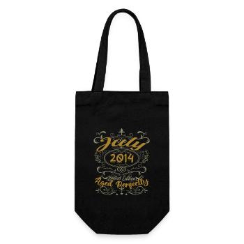 Juli 2014 Geburtstag Juli 2014 Geschenk 2014 - Geschenkbeutel für Flaschen - Schwarz - Vorne