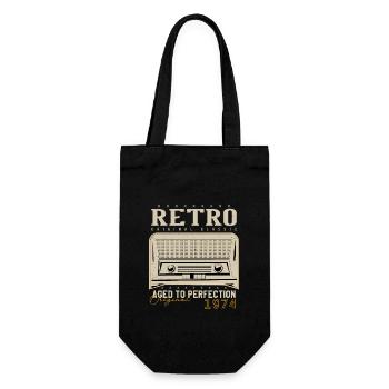 Retro 1974 Birthday Gift 1974 Vintage 1974 - Gift Bag for Bottles - black - Front