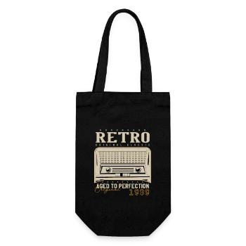 Retro 1989 Birthday Gift 1989 Vintage 1989 - Gift Bag for Bottles - black - Front