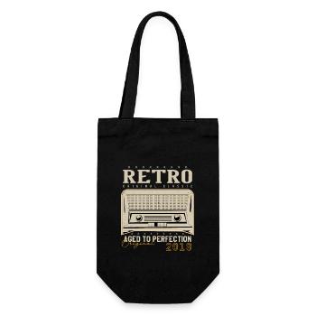 Retro 2018 Birthday Gift 2018 Vintage 2018 - Gift Bag for Bottles - black - Front