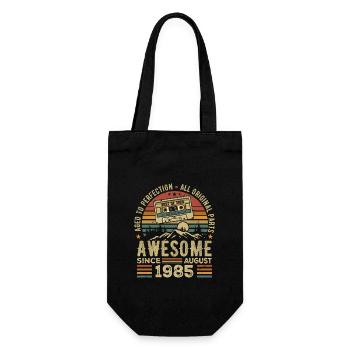 Né en Août 1985 Cadeau Anniversaire Août 1985 Août - Sac à bouteille - noir - Devant