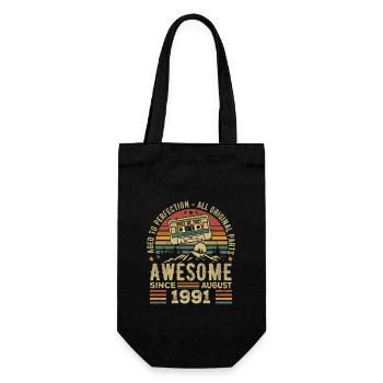 Né en Août 1991 Cadeau Anniversaire Août 1991 Août - Sac à bouteille - noir - Devant