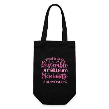 Cadeau Meilleure Mamounette - Cadeau Mamounette - Sac à bouteille - noir - Devant