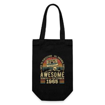 Octobre 1965 Cadeau D anniversaire Octobre 1965 - Sac à bouteille - noir - Devant