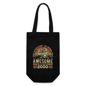 October 2000 Birthday Gift October 2000 - Gift Bag for Bottles - black - Front