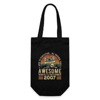 October 2007 Birthday Gift October 2007 - Gift Bag for Bottles - black - Front