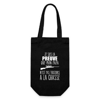 Proof that my dad hunts, hunters, hunts, hunts - Gift Bag for Bottles - black - Front