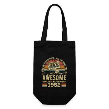 Génial Depuis Novembre 1962 Cadeau Novembre 1962 - Sac à bouteille - noir - Devant