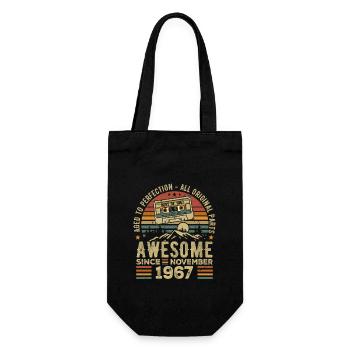 Génial Depuis Novembre 1967 Cadeau Novembre 1967 - Sac à bouteille - noir - Devant