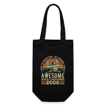Awesome Since November 2000 Gift November 2000 - Gift Bag for Bottles - black - Front