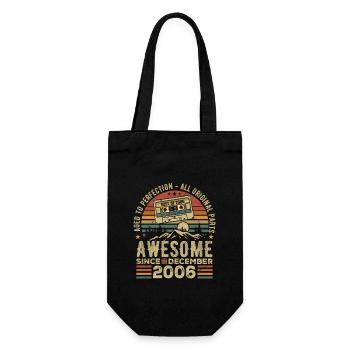 Birthday December 2006 | December 2006 Gift - Gift Bag for Bottles - black - Front