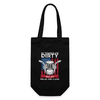 my thoughts are dirty but my welder are clean - Sac à bouteille - noir - Devant