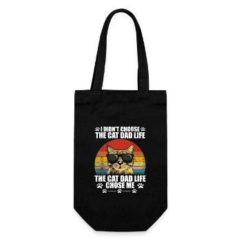 I didn't choose the cat dad life - Gift Bag for Bottles - black - Front