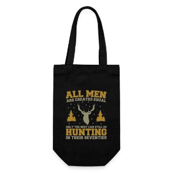 The best can still go hunting in their seventies - Gift Bag for Bottles - black - Front