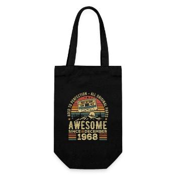 Birthday December 1968 | December 1968 Gift - Gift Bag for Bottles - black - Front
