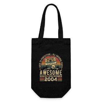 Anniversaire Décembre 2004 | Cadeau décembre 2004 - Sac à bouteille - noir - Devant