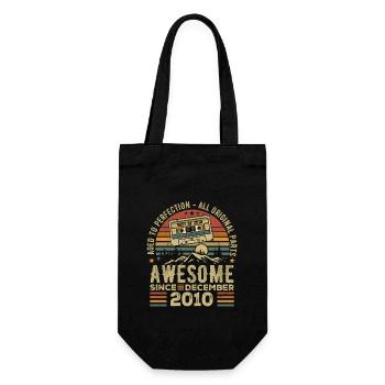 Anniversaire Décembre 2010 | Cadeau décembre 2010 - Sac à bouteille - noir - Devant