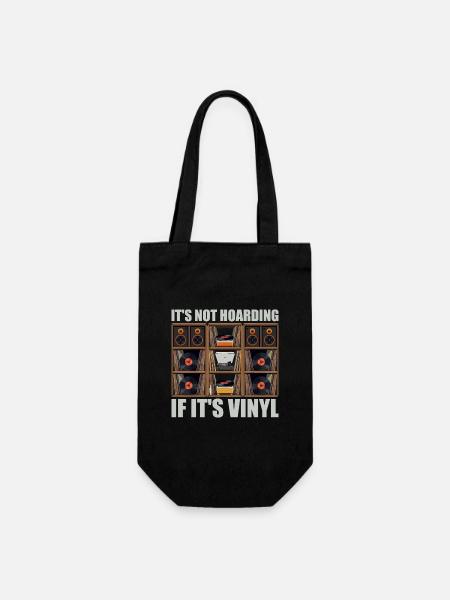 Es ist kein Horten, wenn es Vinyl ist - Geschenkbeutel für Flaschen - Schwarz