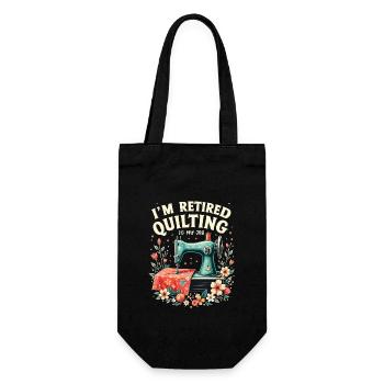 Quilten Frauen Mama Oma Stich Näherin Quilter - Geschenkbeutel für Flaschen - Schwarz - Vorne