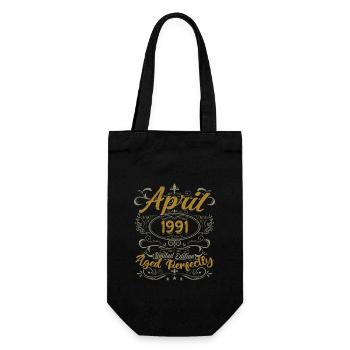 April 1991 Birthday Gift April 1991 - Gift Bag for Bottles - black - Front