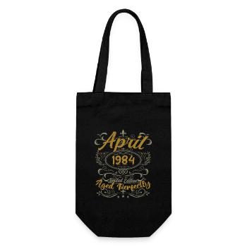 April 1984 Birthday Gift April 1984 - Gift Bag for Bottles - black - Front