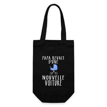 Dad Gift Future Dad - New Dad Car - Gift Bag for Bottles - black - Front