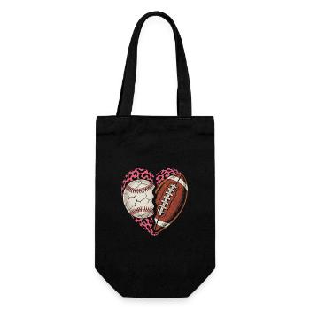 Baseball and Football Design - Geschenkbeutel für Flaschen - Schwarz - Vorne