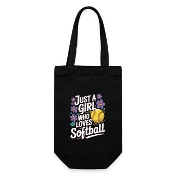 Juste une fille qui aime le softball - Sac à bouteille - noir - Devant