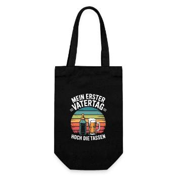 Raise your cups My first Father's Day - Gift Bag for Bottles - black - Front