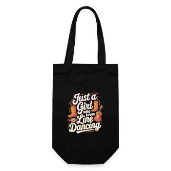 Just a girl who loves Line Dancing - Gift Bag for Bottles - black - Front