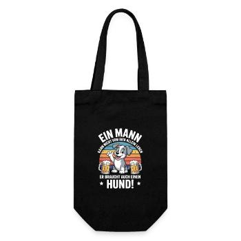 Homme Chien Bière - Sac à bouteille - noir - Devant