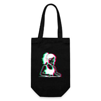 EDM - DJane - Glitch Rave Style - Gift Bag for Bottles - black - Front