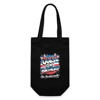 In July Birthday - Gift Bag for Bottles - black - Front