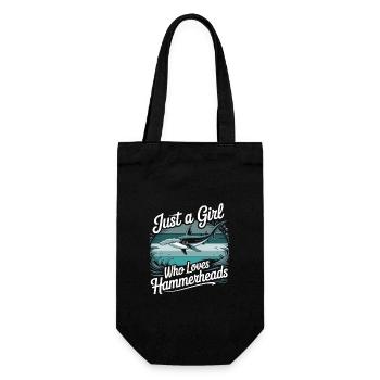 Just a girl who loves Hammerheads - Gift Bag for Bottles - black - Front