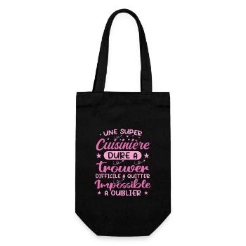 Ein Superkocher - Kocher Geschenk - Geschenkbeutel für Flaschen - Schwarz - Vorne