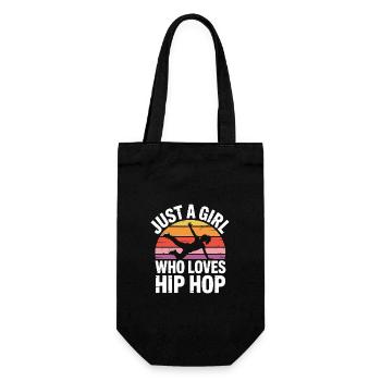 Just a girl who loves hip hop - Gift Bag for Bottles - black - Front