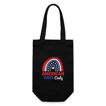 American vibes only - Gift Bag for Bottles - black - Front