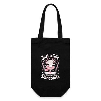 Just a girl who loves dancolotl - Gift Bag for Bottles - black - Front