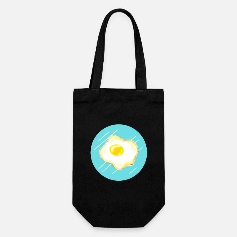 œuf au plat - Sac à bouteille - noir