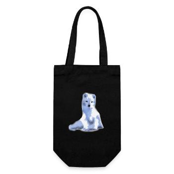 arctic foxy / arctic fox - Gift Bag for Bottles - black - Front