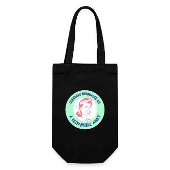 CLEVERLY DISGUISED AS A RESPONSIBLE ADULT - Gift Bag for Bottles - black - Front