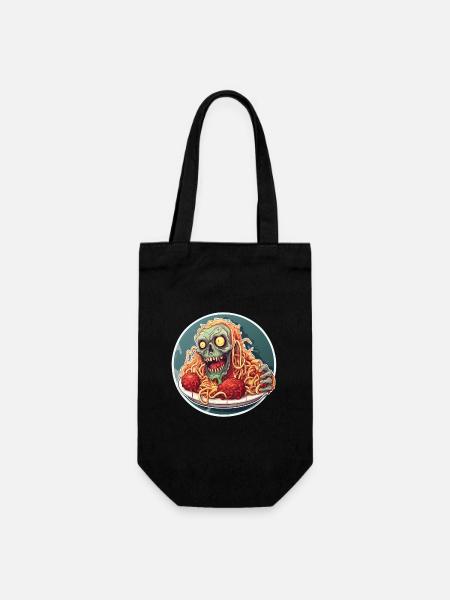 A Creepy Pasta with Zombie on Halloween - Gift Bag for Bottles - black