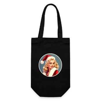 Santa Claus - Gift Bag for Bottles - black - Front