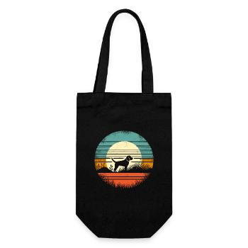 Beagle coucher de soleil vintage - Sac à bouteille - noir - Devant